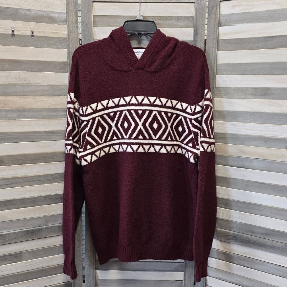 Hooded Jacquard Pullover Sweater | Goodfellow & Co | Medium